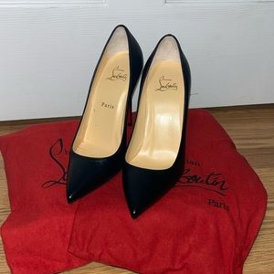 Christian Louboutin
Apostrophy Leather Pointed Red-Sole Pumps